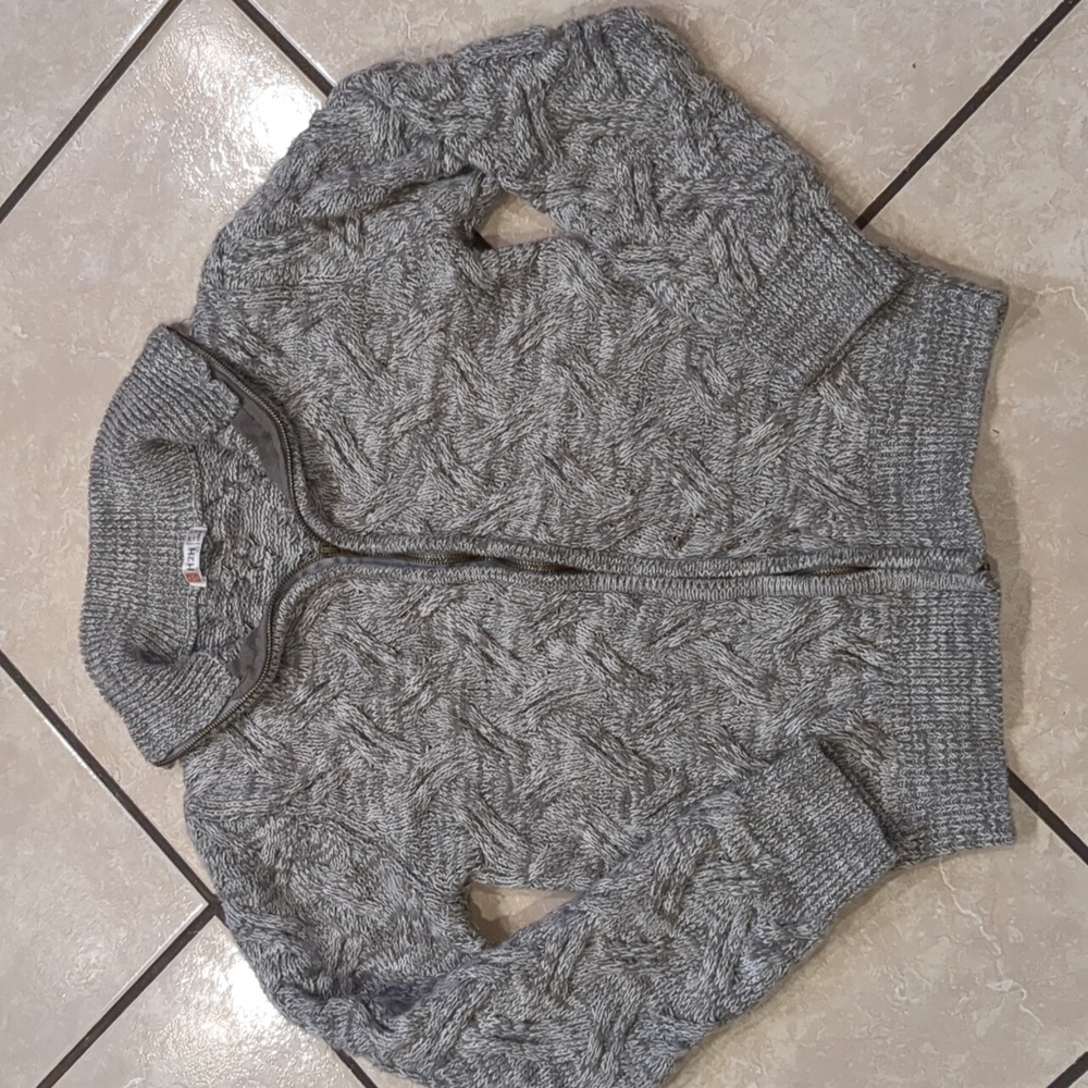 H2H Women's Cable Knit Zippered Cardigan Sweater Size Small